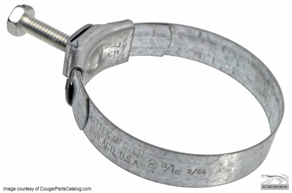 Wittek - 390 - 427 - 428 - Tower Radiator Hose Clamp - CONCOURS - Date Stamped - Repro ~ 1967 Mercury Cougar - 1967 Ford Mustang - 10912