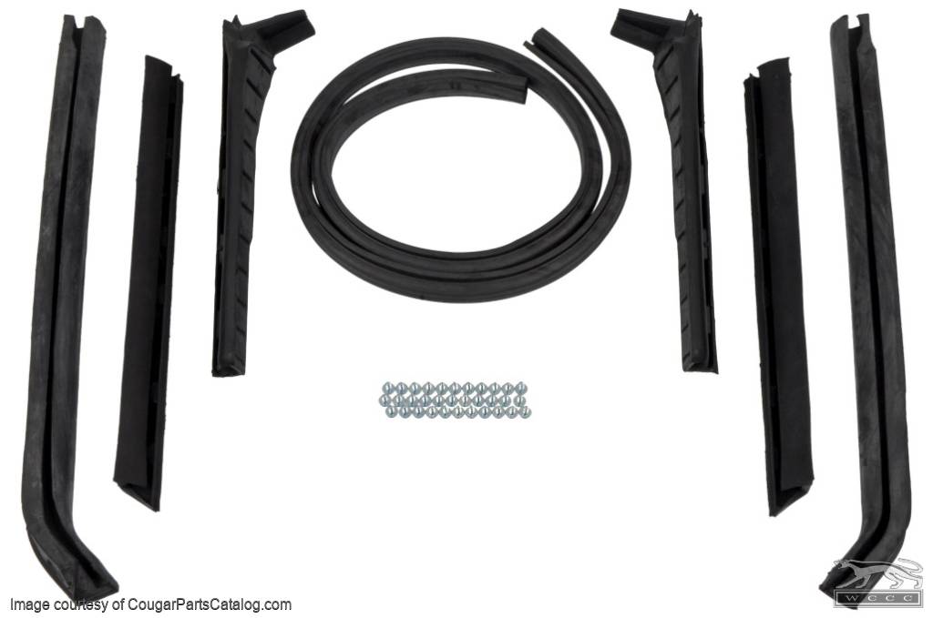 Weatherstrip Kit - Complete Convertible Top Kit - Repro ~ 1971 - 1973 Mercury Cougar / 1971 - 1973 Ford Mustang - 26485