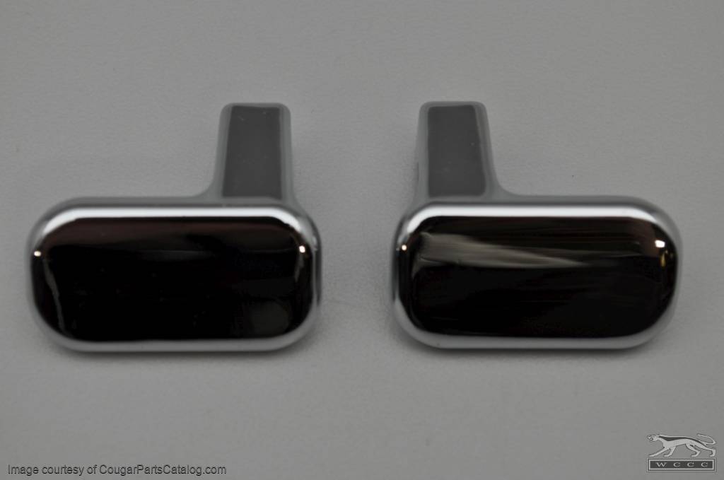Seat Back - Release Knobs - Bucket Seats - Pair - Repro ~ 1971 - 1973 Mercury Cougar / 1971 - 1973 Ford Mustang - 10583