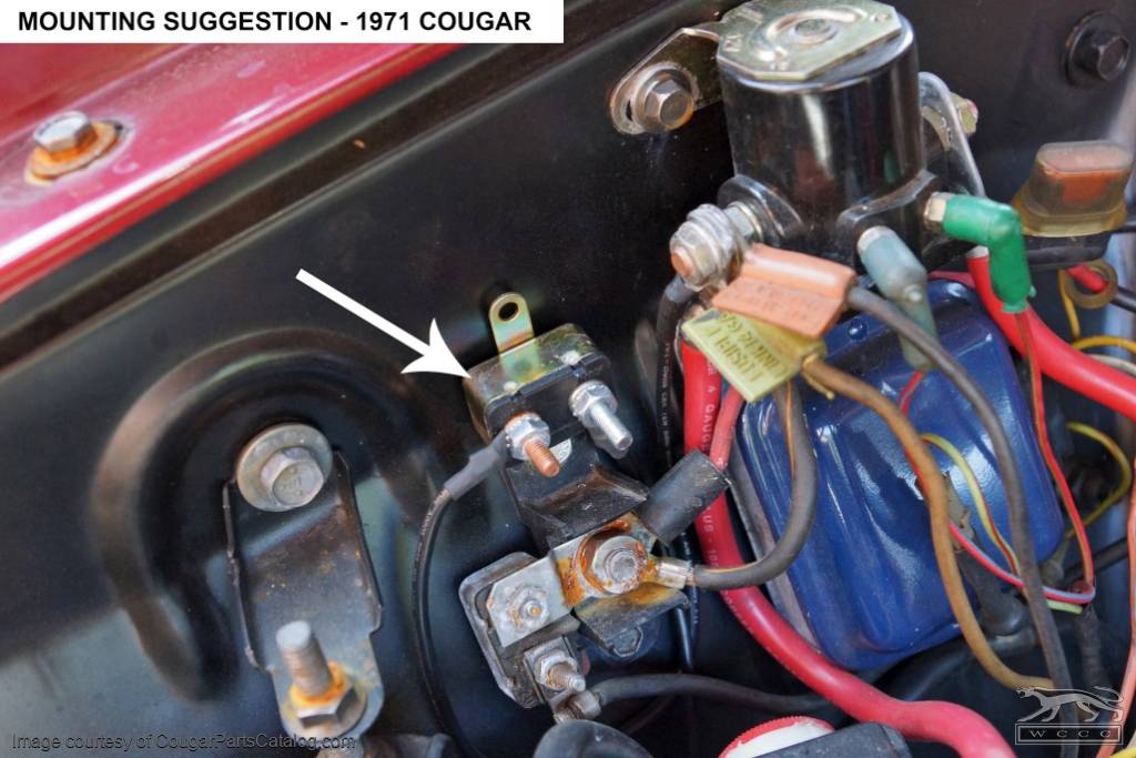 Headlight Relay - Mini Kit - NEW ~ 1969 - 1973 Mercury Cougar / 1969 - 1973 Ford Mustang - 10501