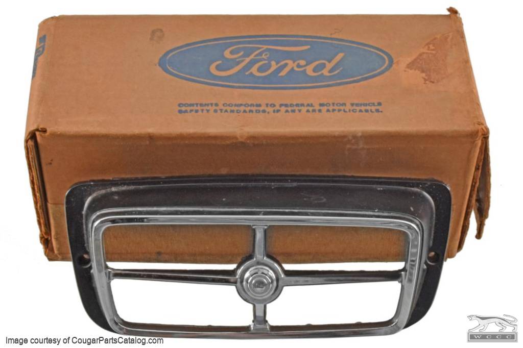 Bezel - Turn Signal / Parking Light - Passenger Side - Front - NOS ~ 1969 - 1970 Mercury Cougar / 1969 - 1970 Ford Mustang - 11028
