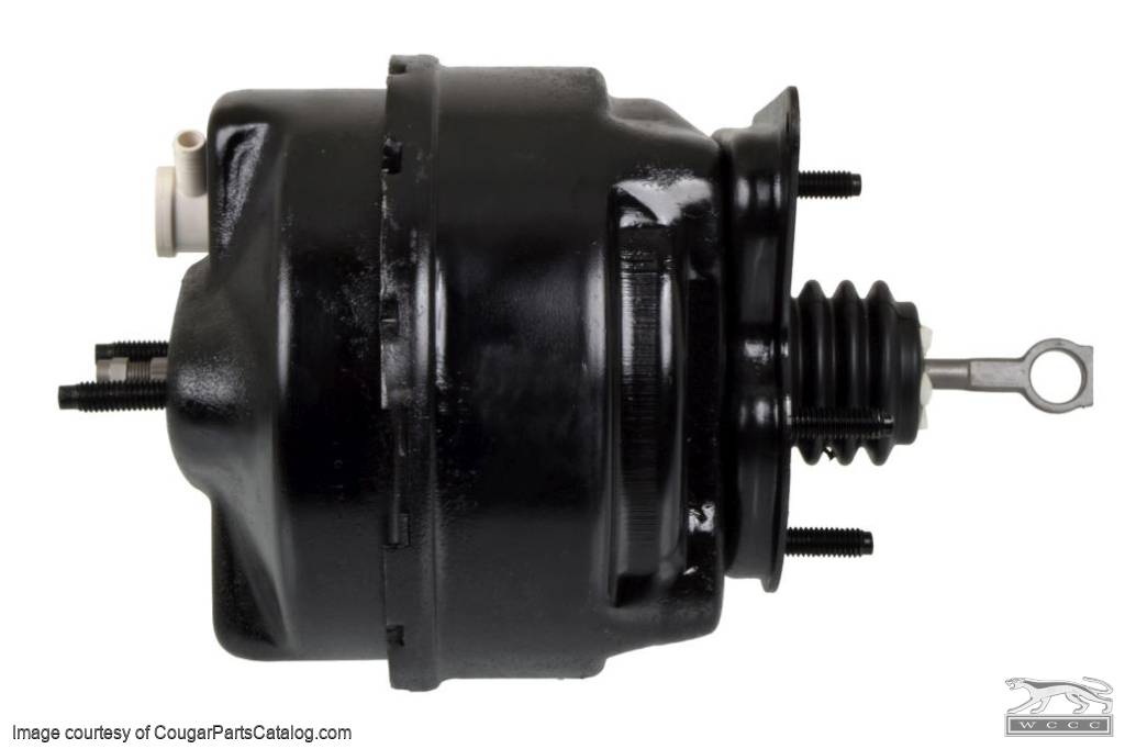 A-Premium Vacuum Power Brake Booster For Ford Mustang & Mercury Cougar 1967-1970 - Steel, Black