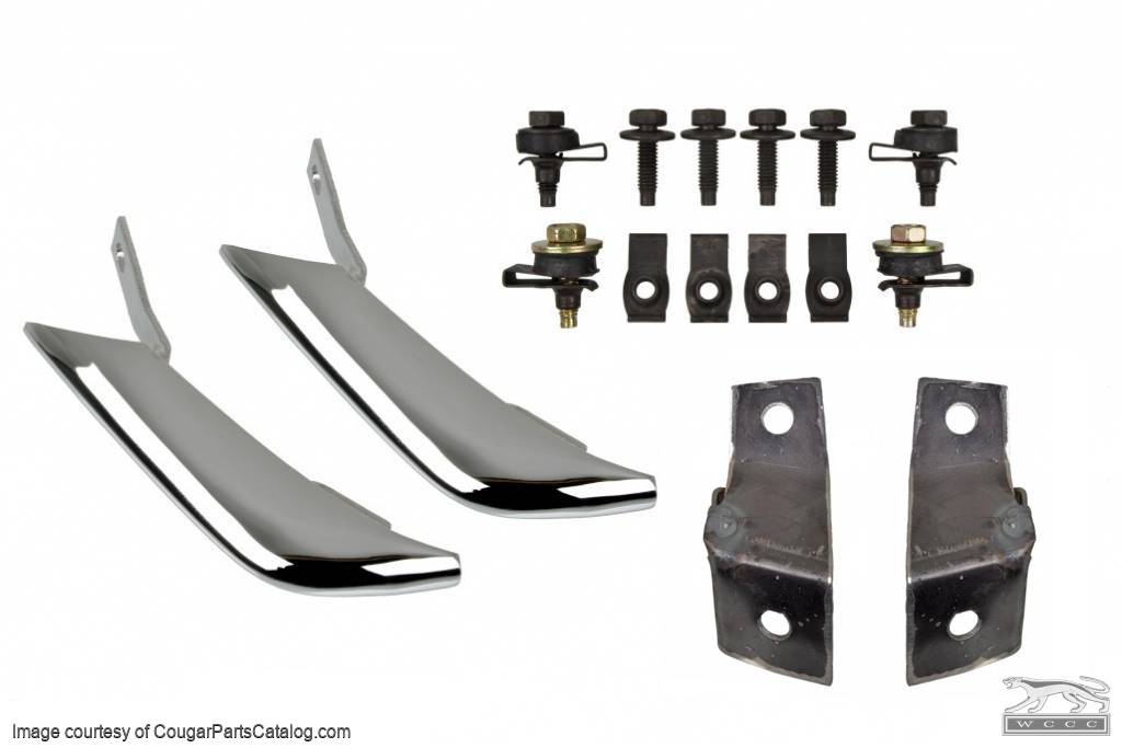 Bumper Guards Rear Kit Restored 1967 1968 Mercury Cougar ( 1967