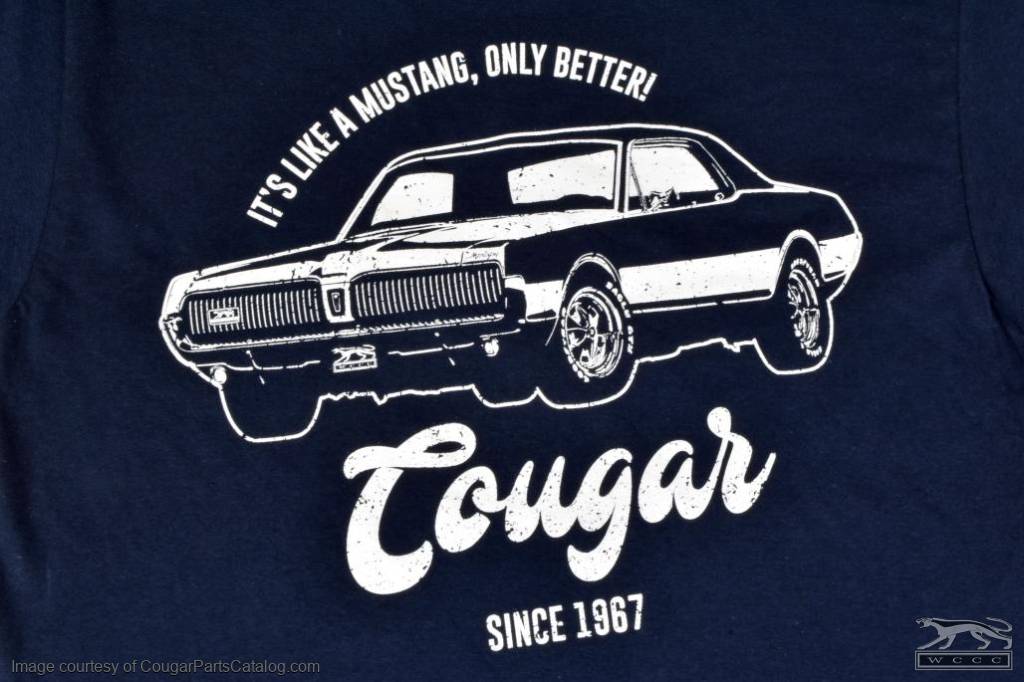 T-Shirt - 1967 Retro Style - Men's MEDIUM - New ~ 1967 - 1968 Mercury Cougar - 12-0054