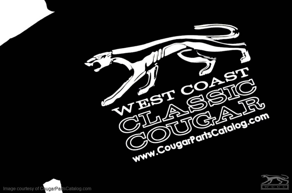 Sweatshirt - Black Hoodie - WCCC - Men's SMALL - New ~ 1967 - 1973 Mercury Cougar - 12-0070