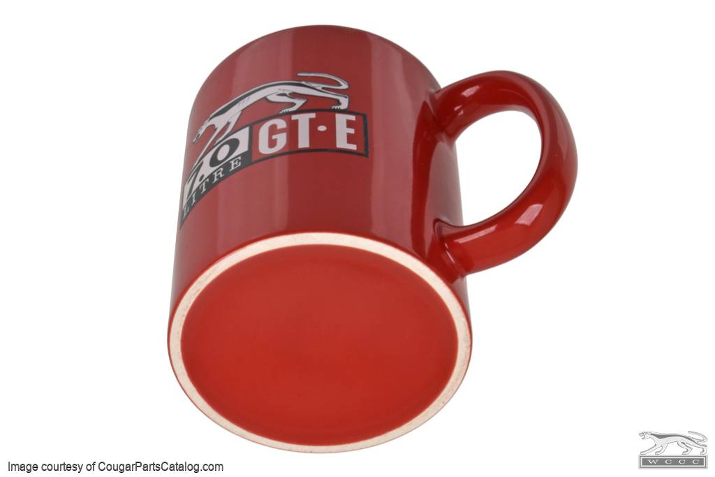 Coffee Mug - GT-E Logo - RED - New ~ 1967 - 1973 Mercury Cougar - 12-0097