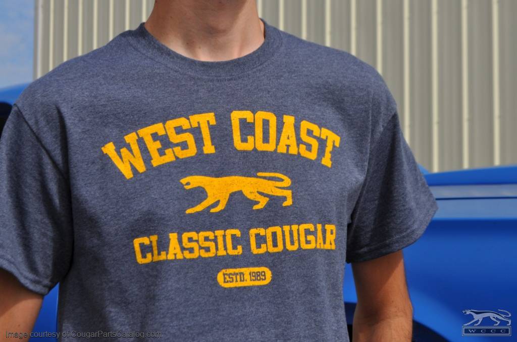 T-Shirt - WCCC Athletic Style - MEDIUM - New ~ 1967 - 1973 Mercury Cougar  - 12-1012