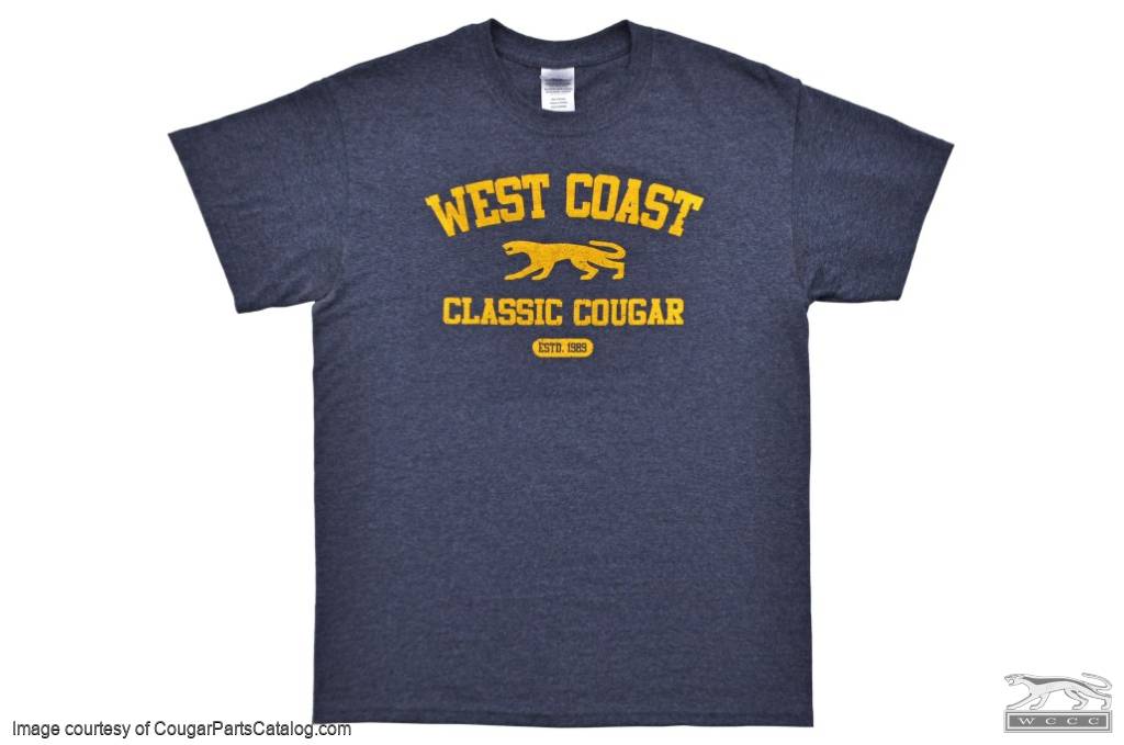 T-Shirt - WCCC Athletic Style - MEDIUM - New ~ 1967 - 1973 Mercury Cougar  - 12-1012