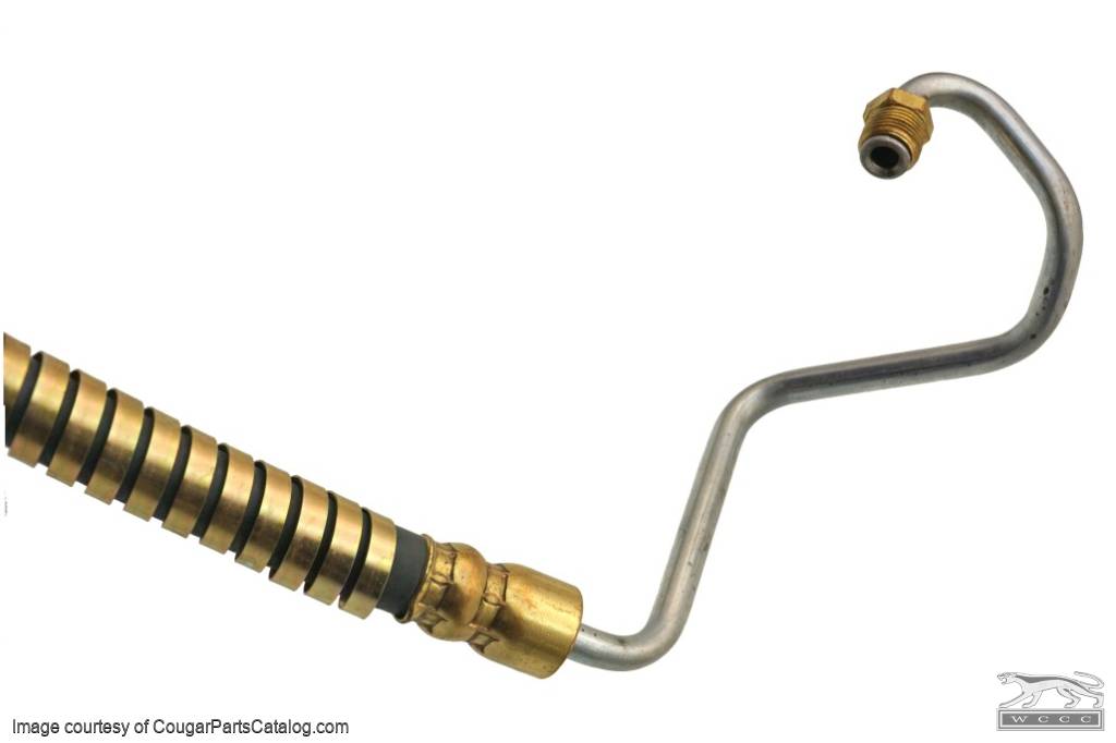 Power Steering Hose - Upper High Pressure - Boss 302 / 351 - Concours - Repro ~ 1970 Mercury Cougar - 1970 Ford Mustang - 13722