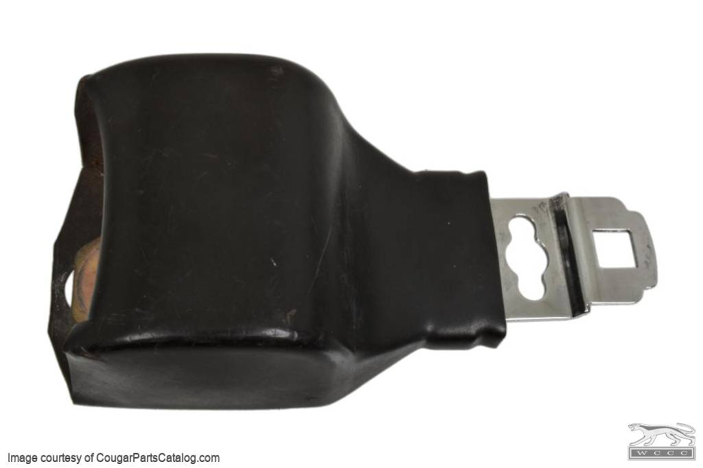 Front Seat Belt Retractor - Black - DELUXE - Grade A - Used ~ 1970 - 1971 Mercury Cougar / 1970 - 1971 Ford Mustang / Torino / Cyclone - 14-1241