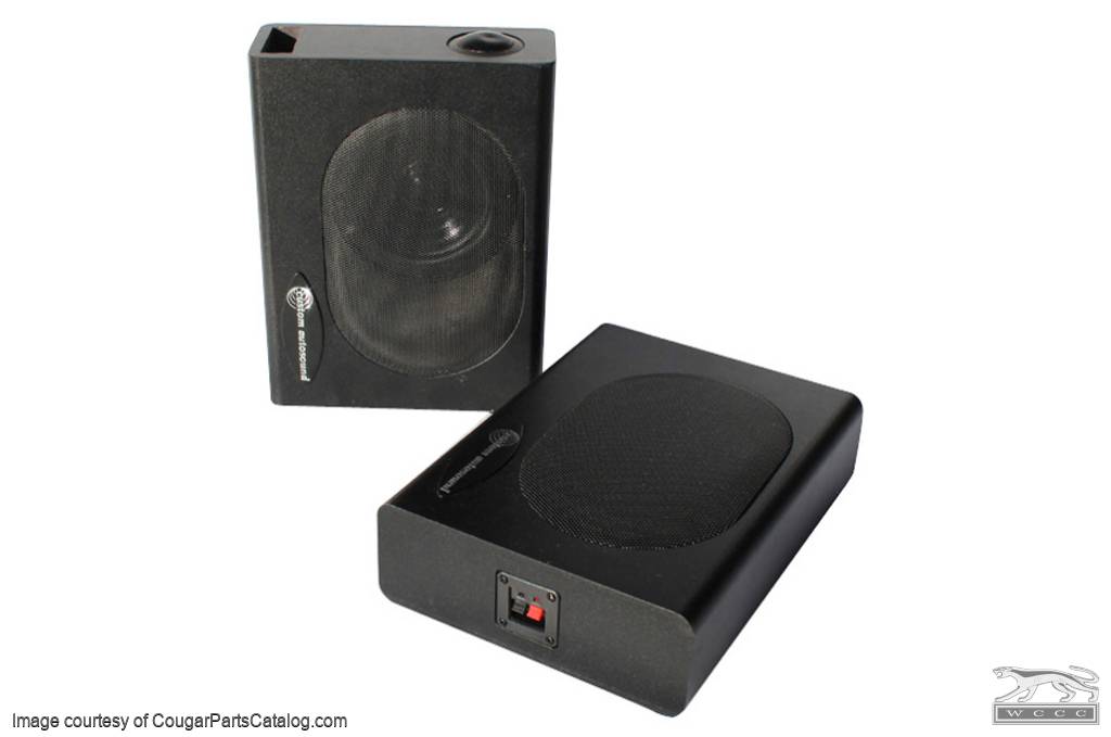 Speakers - UNDERCOVER Hidden - 200 Watt - Speakers w/ Enclosures - New ~ 1967 - 1973 Mercury Cougar / 1967 - 1973 Ford Mustang - 14238