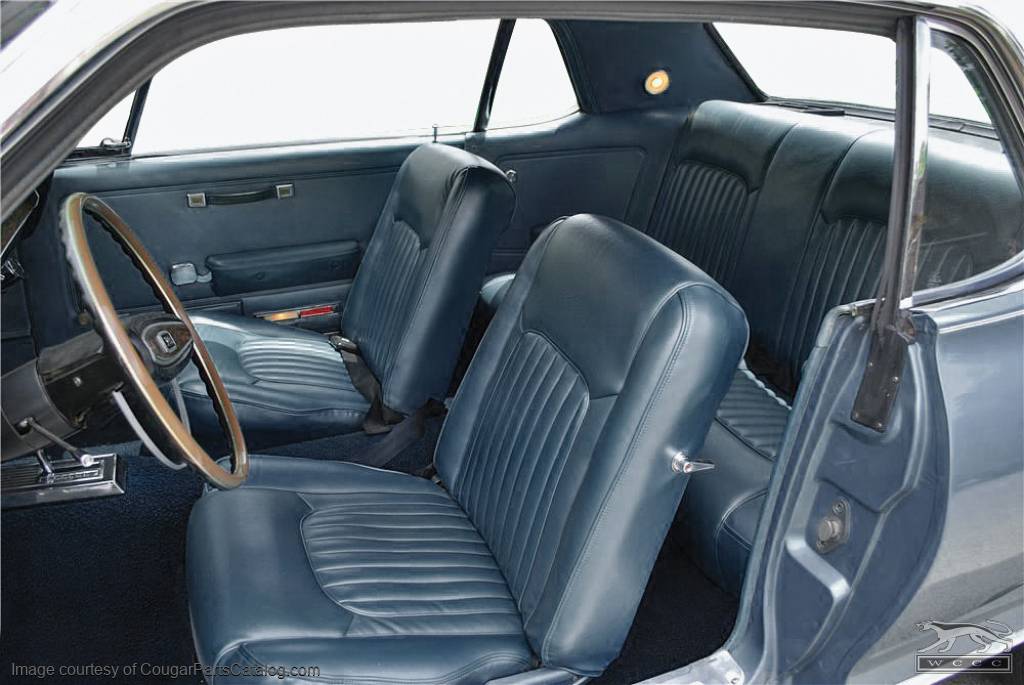 Interior Upholstery - Vinyl - XR7 - DARK BLUE - Complete Kit - Repro ~ 1968 Mercury Cougar - 14695