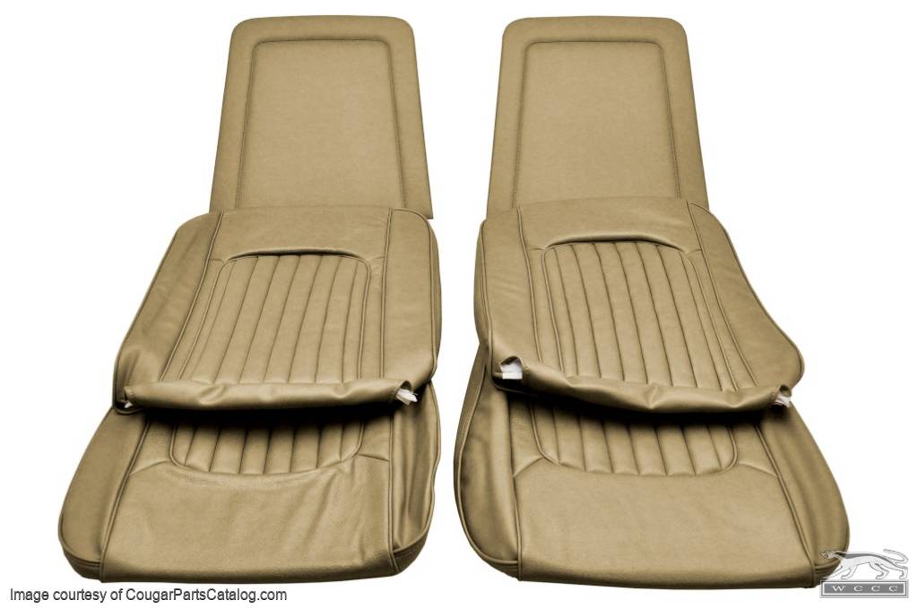 Interior Upholstery - Vinyl - XR7 - NUGGET GOLD - Complete Kit - Repro ~ 1968 Mercury Cougar - 14698