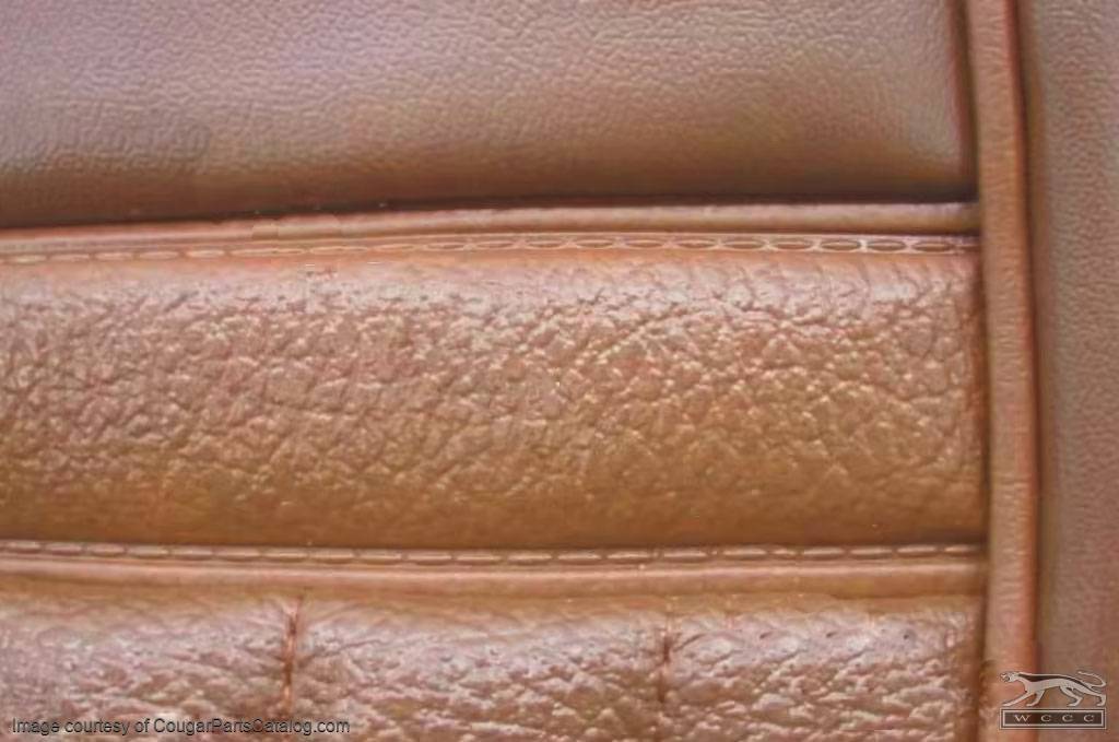 Interior Seat Upholstery - Vinyl - Decor - Coupe - SADDLE - Rear Seat - Repro ~ 1969 Mercury Cougar - 14826