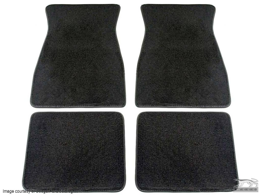 Floor Mats Black Carpet Repro 1967 1973 Mercury Cougar 1967