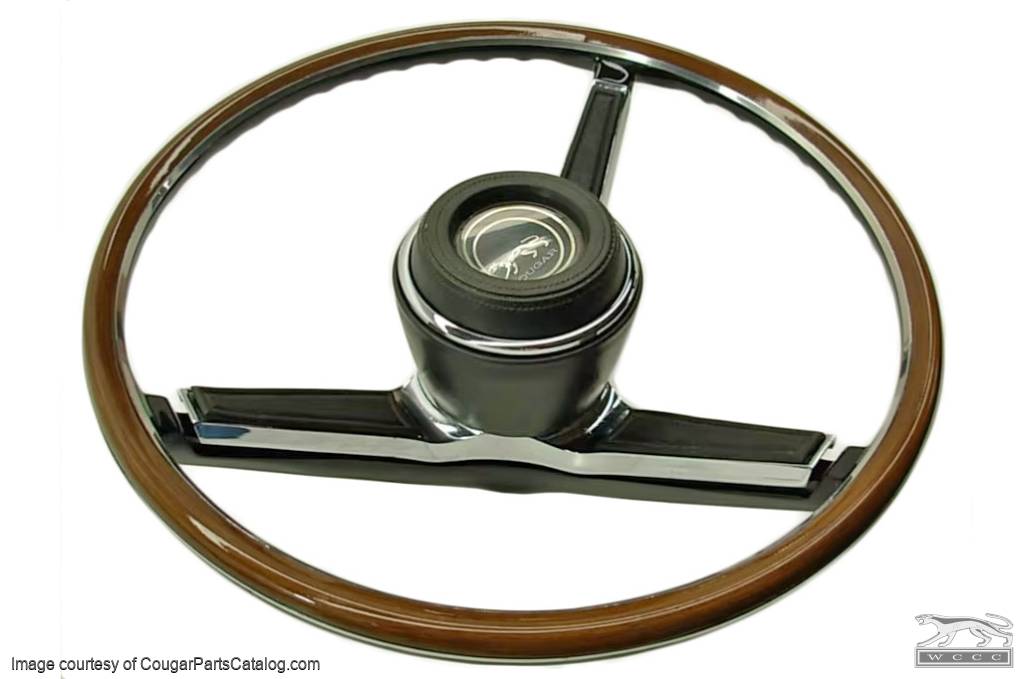 Steering Wheel Insert - Three Spoke - Vinyl - Used ~ 1967 Mercury Cougar - 15386