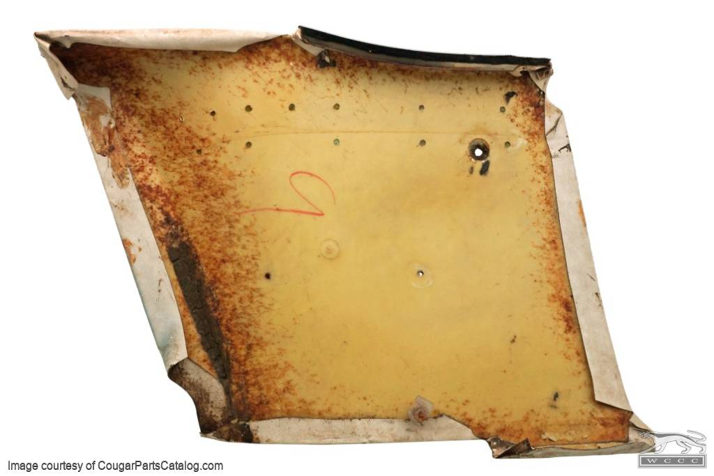 Rear Interior Panel - XR7 - PARCHMENT / OFF-WHITE - Passenger Side - Used ~ 1967 - 1968 Mercury Cougar - 19275
