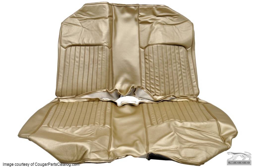 Interior Upholstery - Vinyl - XR7 - w/ Comfortweave Inserts - NUGGET GOLD - Complete Kit - Repro ~ 1968 Mercury Cougar - 14800