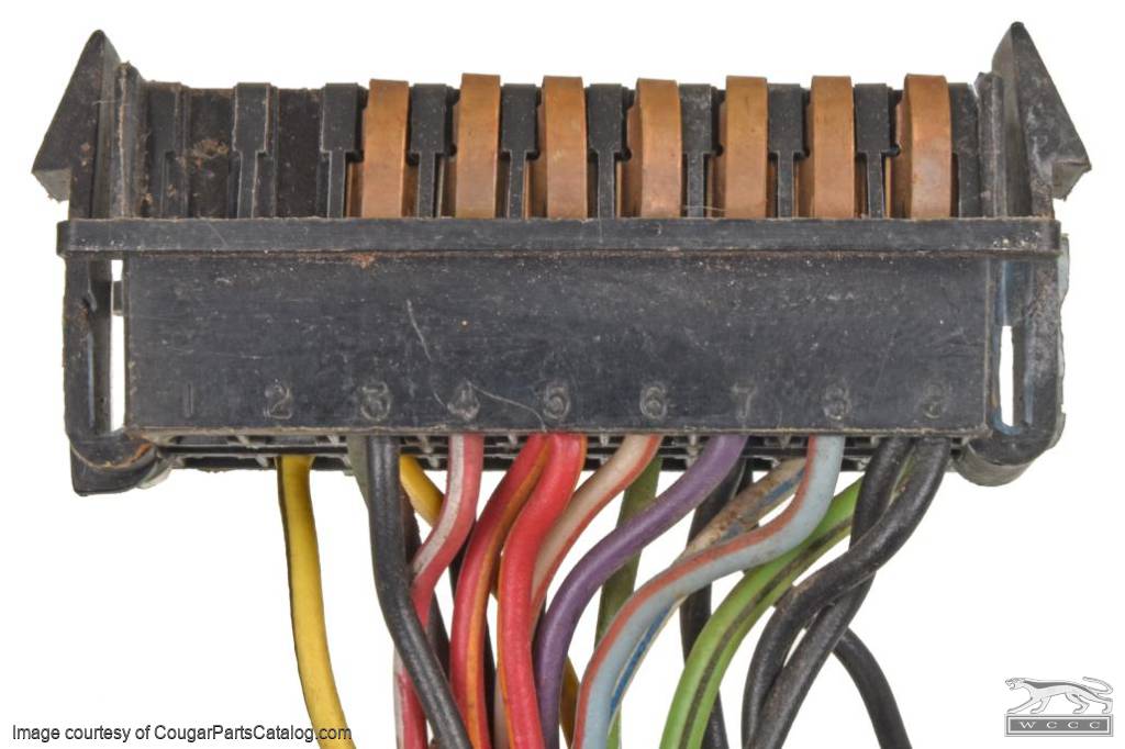 Under Dash Wiring Harness - without A/C - Standard - Grade B - EARLY - Used ~ 1969 Mercury Cougar - 22628