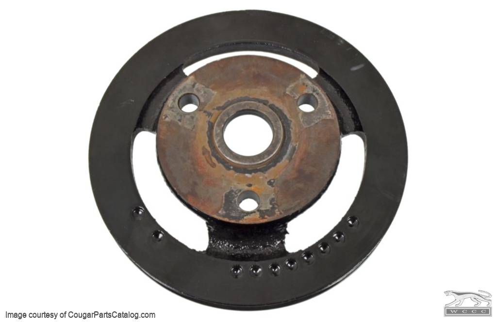 Pulley - Crankshaft - Outer - Single Sheave - 390 - w/ California Emissions - C5TE-6312-A - Used ~ 1967 Mercury Cougar / 1967 Ford Mustang - 23864
