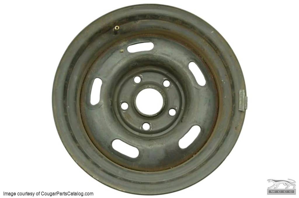 Styled Steel Wheel - 14 X 7 - Used ~ 1971 - 1973 Mercury Cougar