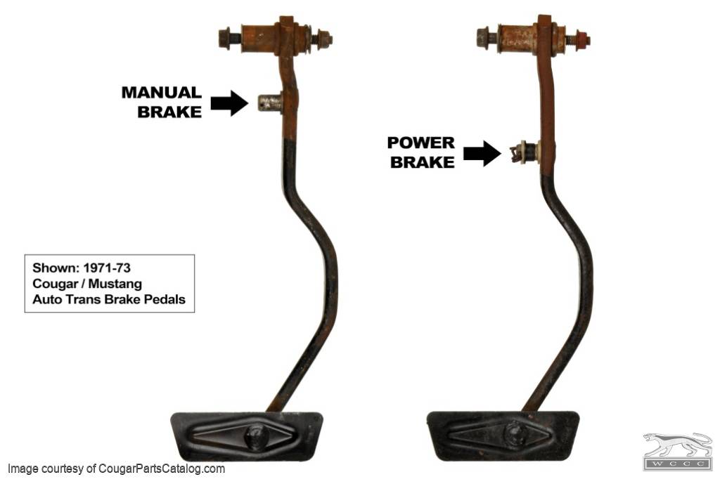 1968-1973 Ford Mustang Brake pad and trim Automatic