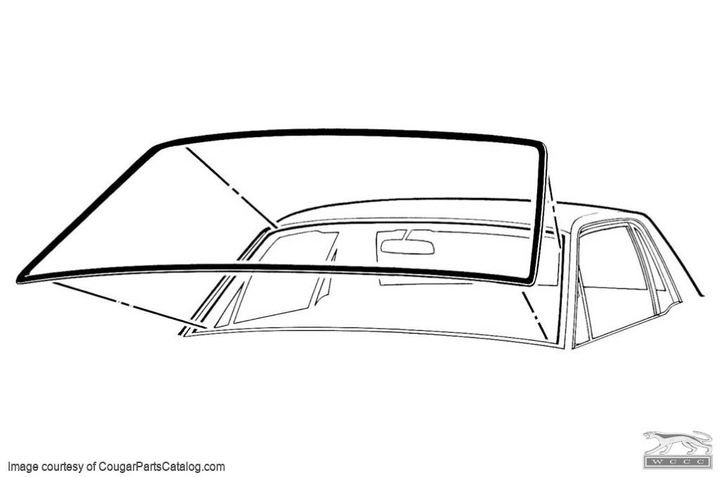 1965-68 Mustang Gasket Windshield Weatherstrip Seal 67 Cougar Ford US
