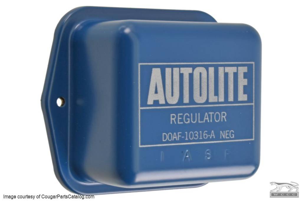 Voltage Regulator - COVER ONLY - w/o Air Conditioning - Repro ~ 1970 - 1971 Mercury Cougar - 1970 - 1971 Ford Mustang - 26735