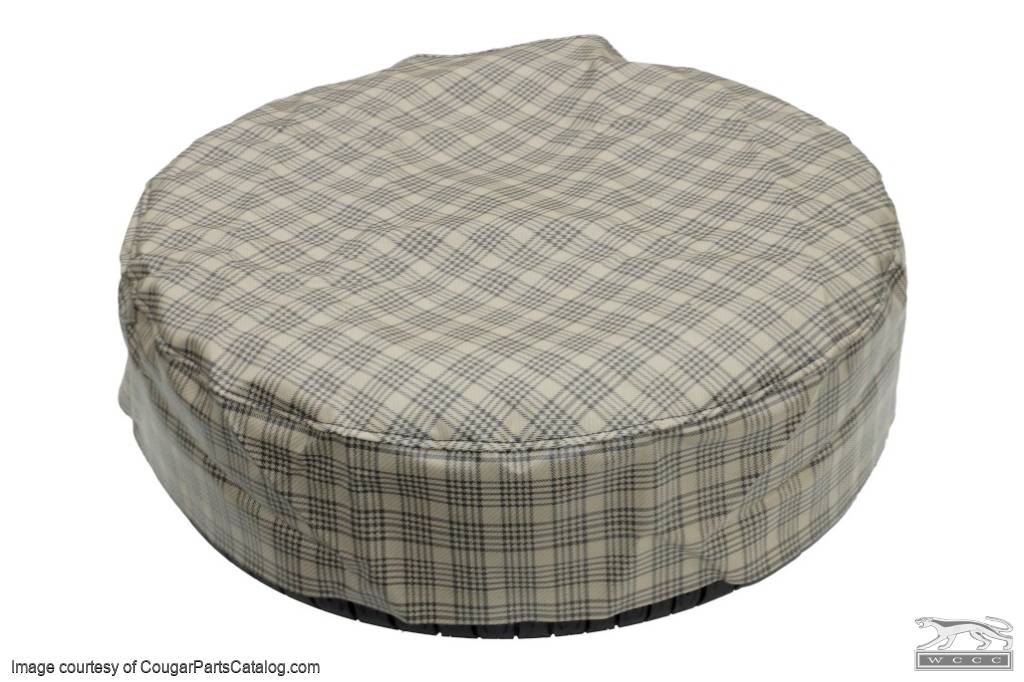 Cover - Spare Tire - 14 Inch - PLAID - Repro ~ 1967 - 1970 Mercury Cougar / 1967 - 1970 Ford Mustang - 26760