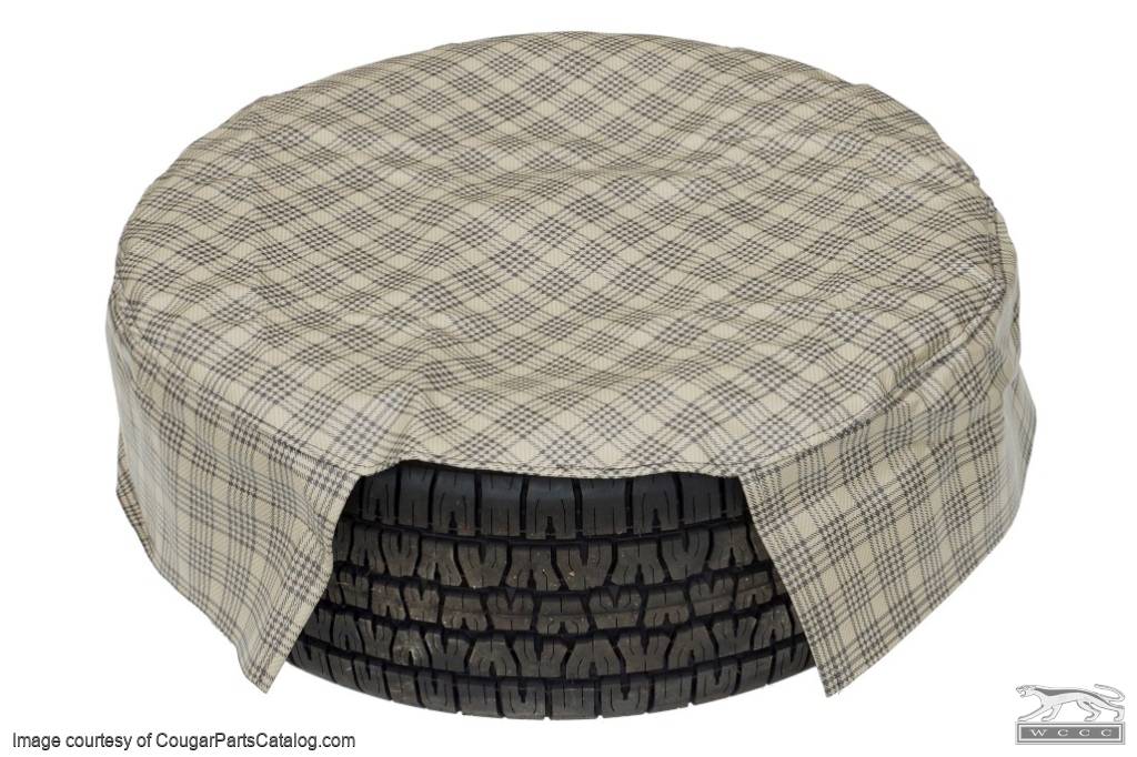 Cover - Spare Tire - 15 Inch - PLAID - New ~ 1967 - 1970 Mercury Cougar / 1967 - 1970 Ford Mustang - 26762
