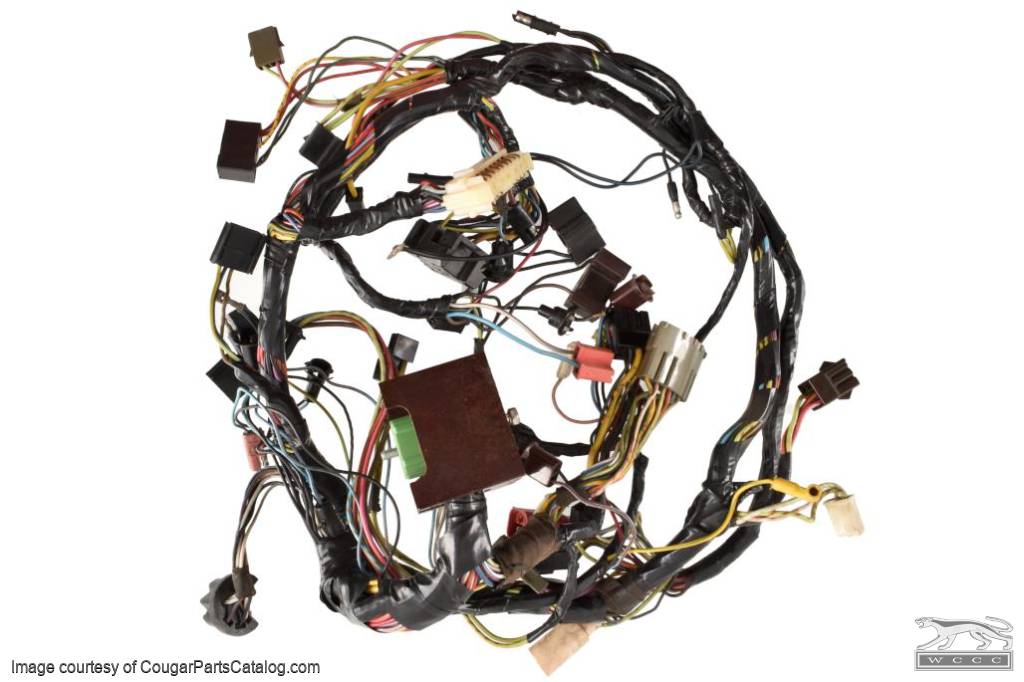 Under Dash Wiring Harness - XR7 - Grade B - Used ~ 1973 Mercury Cougar 7135 1973,1973 cougar,cougar,d3w,dash,grade,harness,loom,main,mercury,mercury cougar,under,used,wire,wiring,xr7,26959