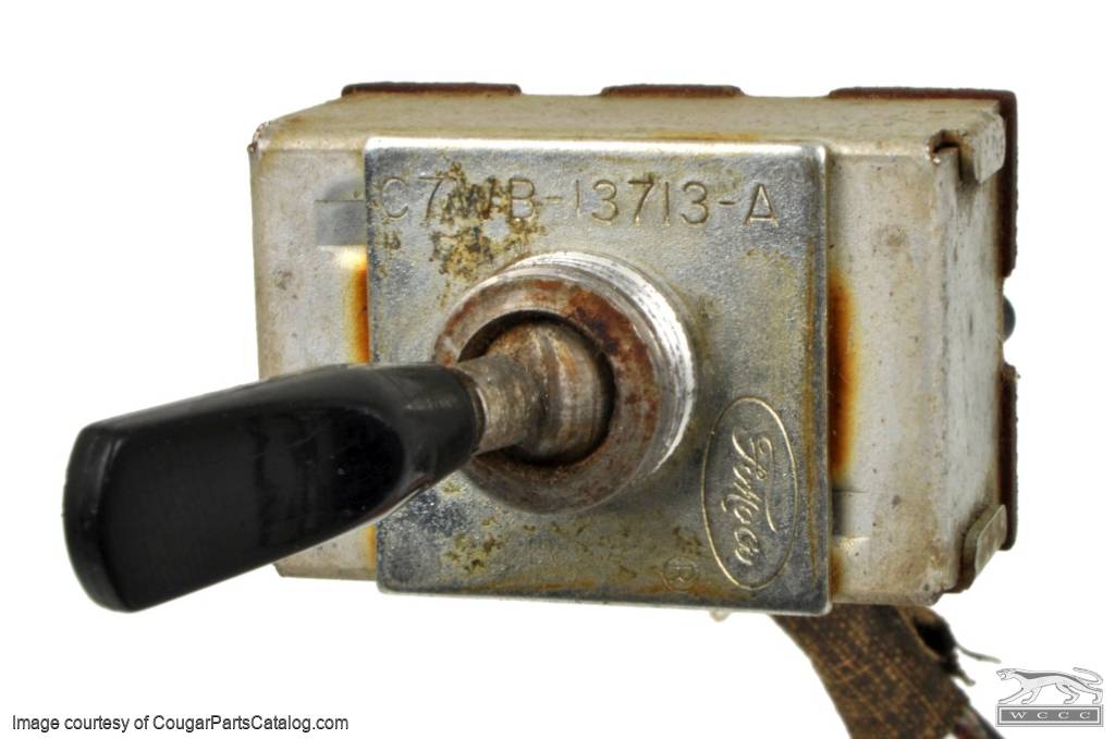Dash Toggle Switch - Courtesy Lights - XR7 - Used ~ 1968 Mercury Cougar - 27044