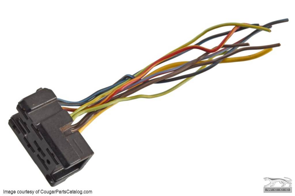 Wiring Pigtail - Under Dash Harness to Light Switch Harness - Used ~ 1971 - 1973 Mercury Cougar - 30079