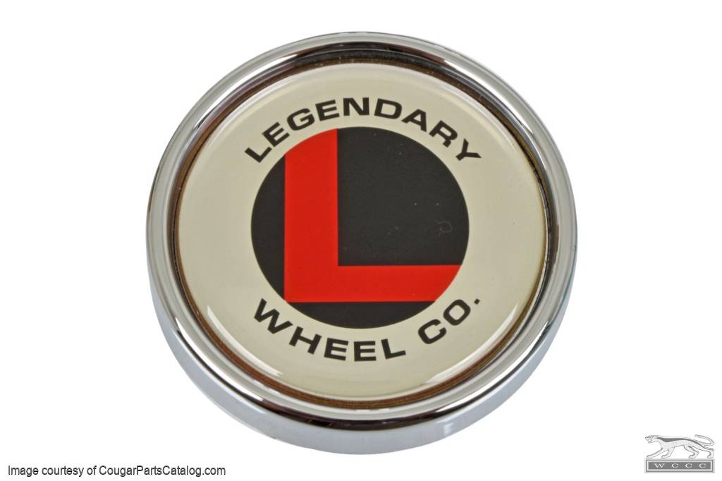 Center Cap - Legendary Wheel - Plastic - Repro ~ 1967 - 1973 Mercury Cougar / 1967 - 1973 Ford Mustang  - 30529