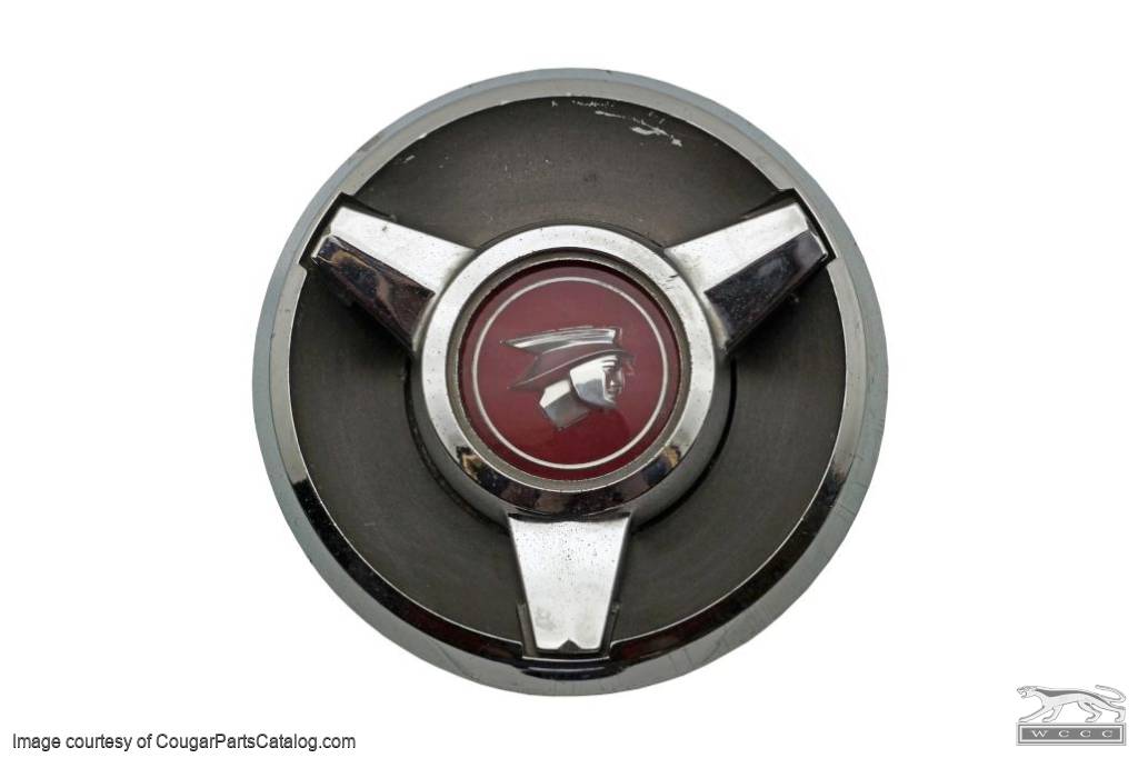 Hub Cap / Wheel Cover Ornament / Spinner - Grade A - Used ~ 1967 - 1970 Mercury Cougar - 30618