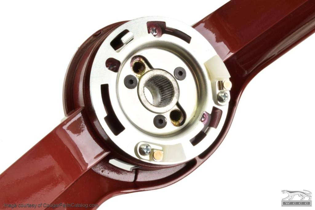 Steering Wheel - Decor / Deluxe - RED - Repro ~ 1968 Mercury Cougar / 1968 Ford Mustang - 30638