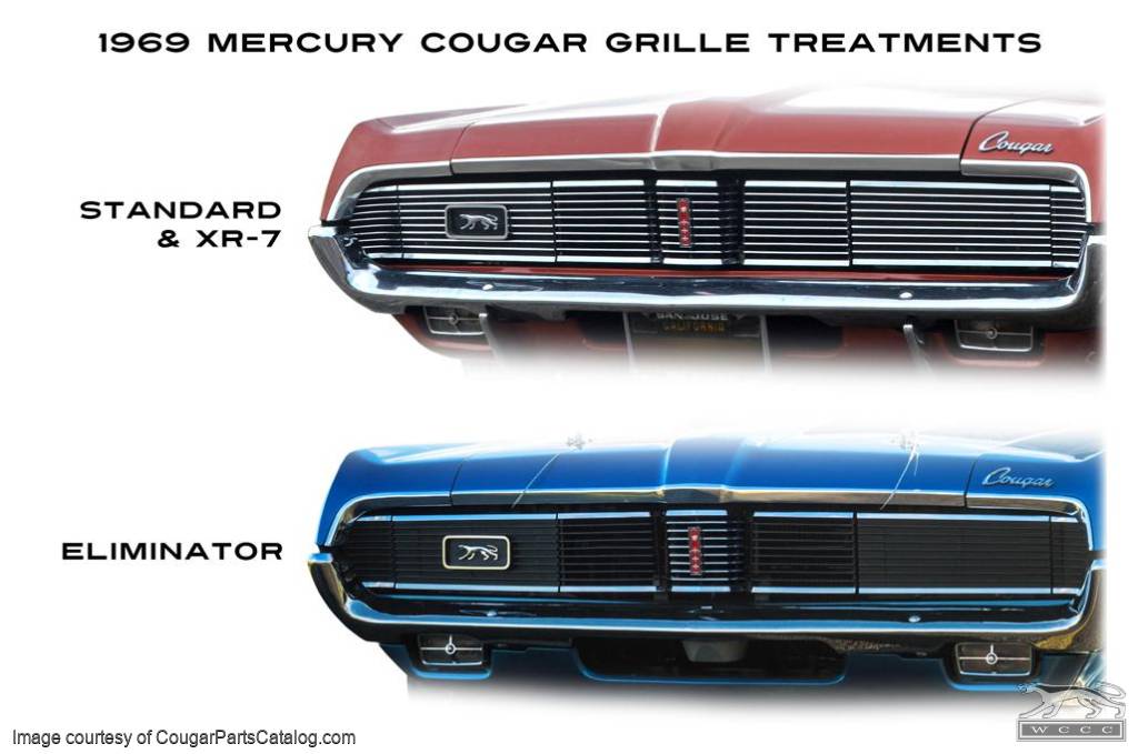 Grille Headlight Eyelid Door - Foil Insert - Passenger Side - Repro ~ 1969 Mercury Cougar - 26457