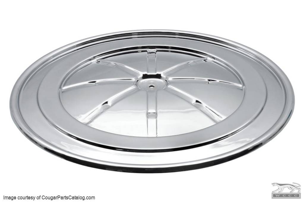 Lid - Air Cleaner - 390 GT / 428 CJ / 302 Boss - Chrome - Restored ~ 1967 - 1970 Mercury Cougar / 1967 - 1970 Ford Mustang - 30827