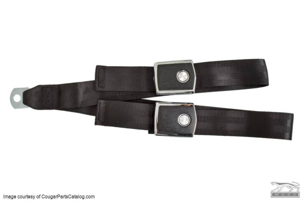 Set Belts - Complete Set - Deluxe - COUPE - Repro ~ 1968 - 1969 Mercury Cougar / 1968 - 1969 Ford Mustang  - 31017