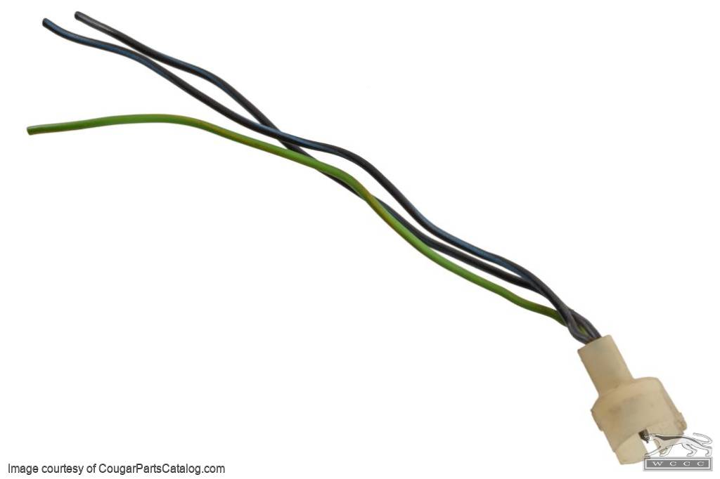 Wiring Pigtail - Under Dash Harness to Three Pin Door Switch - Used ~ 1968 Mercury Cougar - 32363