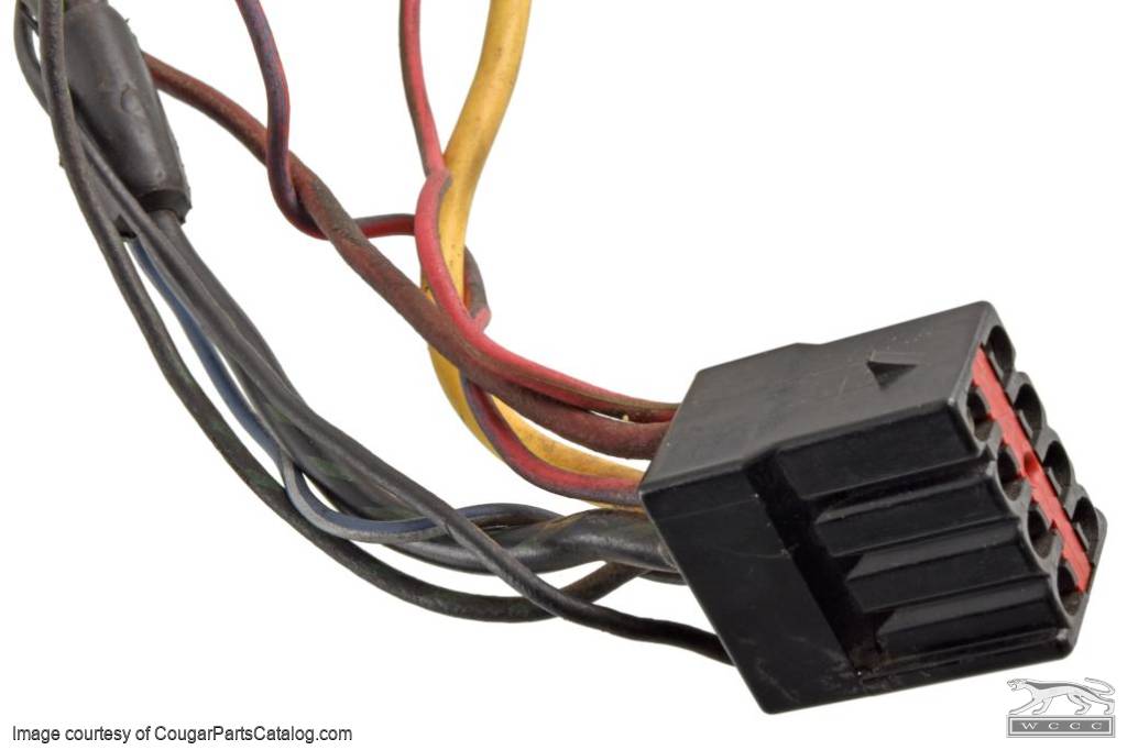 Wiring Pigtail - Under Dash Harness to Ignition Switch - w/ Resistor Wire - Standard - Used ~ 1971 Mercury Cougar   - 32412