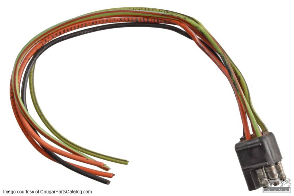 Wiring Pigtail - Taillight Harness to Sequential Box - Used ~ 1971 - 1973 Mercury Cougar - 32433