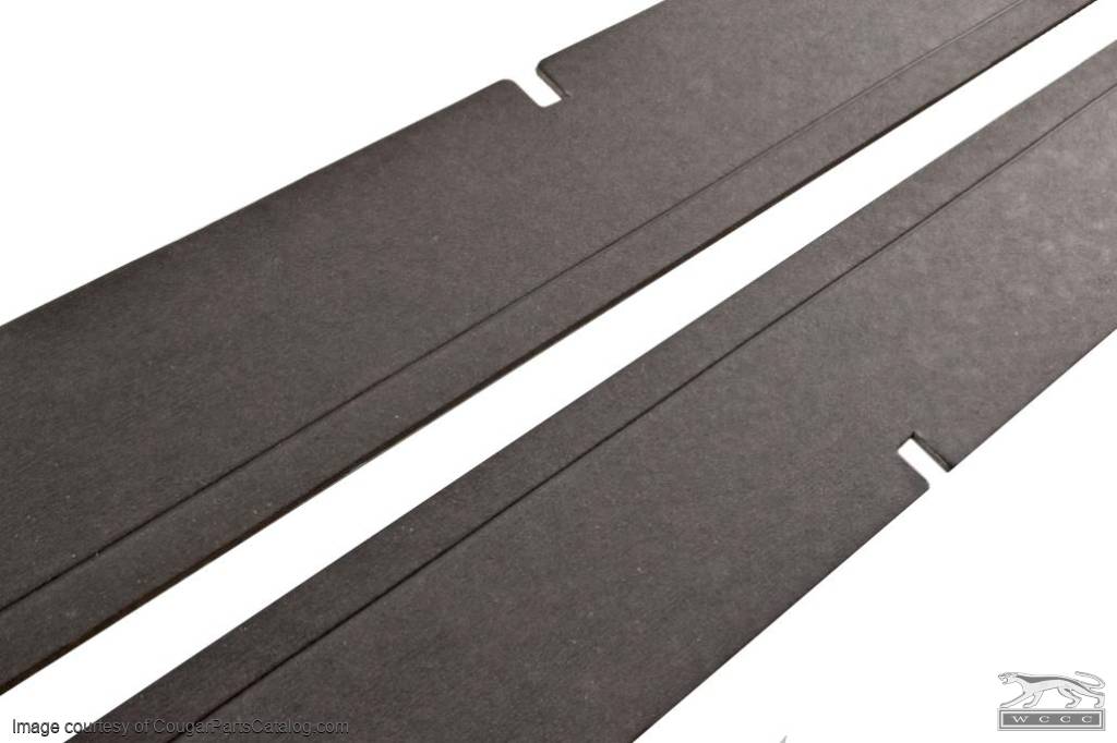 Backer Board - Sill Plate - PAIR - Repro ~ 1971 - 1973 Mercury Cougar / 1971 - 1973 Ford Mustang - 32435