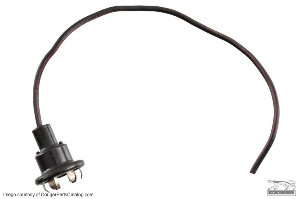 Wiring Pigtail - Under Dash Harness to Glove Box Light Socket - Used ~ 1971 - 1973 Mercury Cougar  - 32807