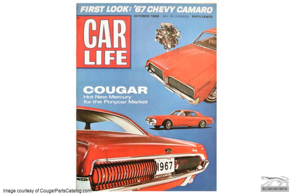 Car Life Magazine - Volume 13 No. 9 - October 1966 - NOS ~ 1967 Mercury Cougar  - 33060