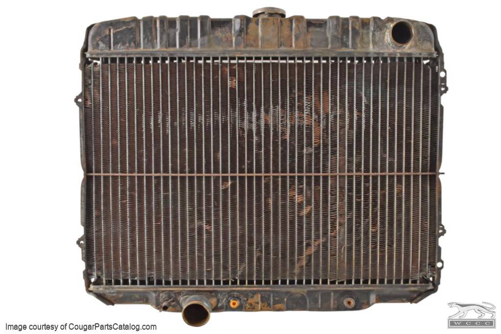 thumbnail image 2 of ACC Aluminum Downflow Radiator For 1967-1970 Mustang & Cougar Big Block – 24" Black, Performance Fit 2 of 6