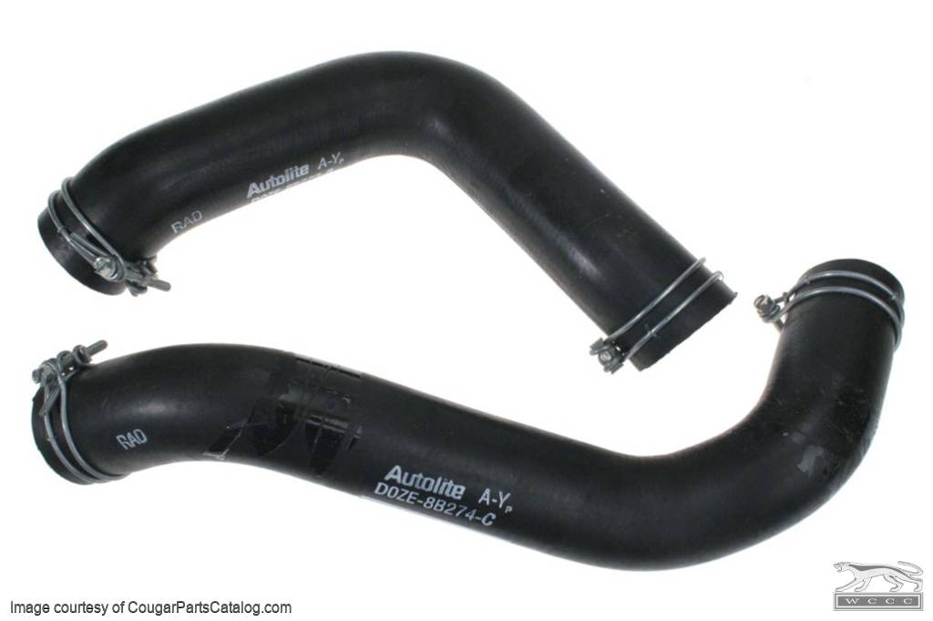 1969-1970 Ford Mustang Water Bypass Hose Autolite  Logo