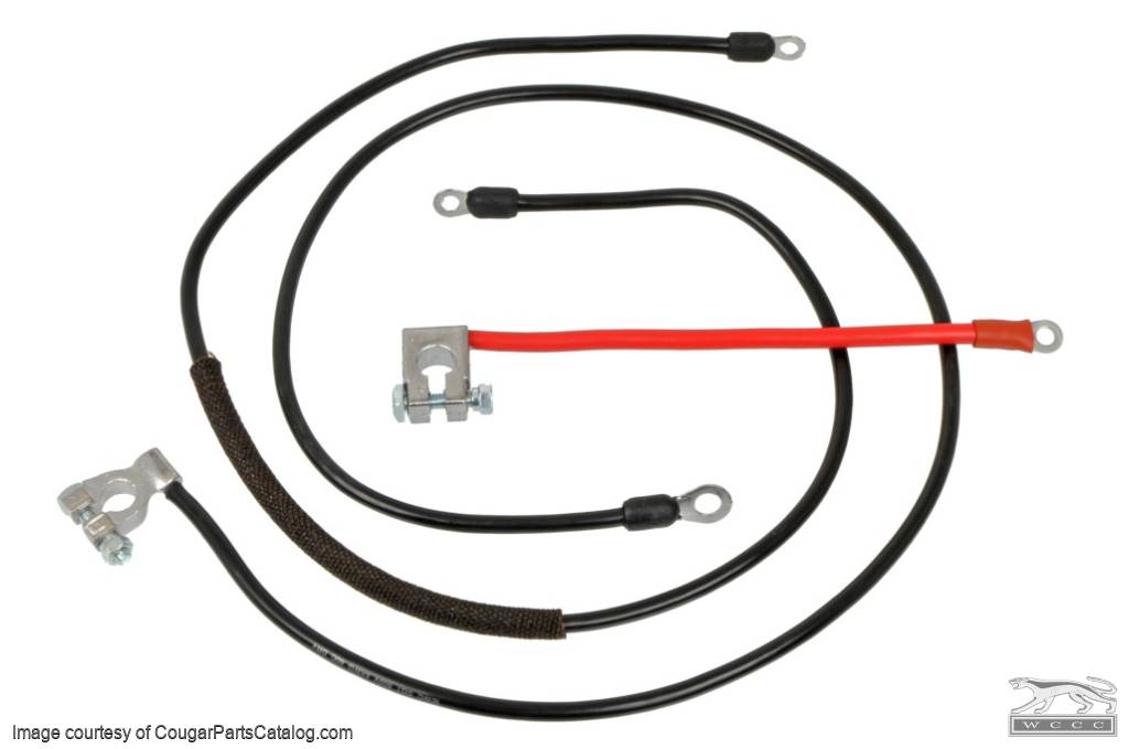 Battery Cables - High Draw - OEM Style - Repro ~ 1968 - 1969 Mercury Cougar / 1968 - 1969 Ford Mustang - 41998