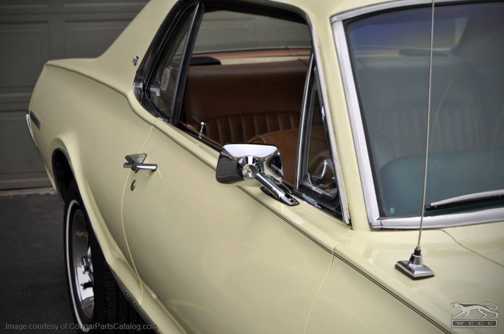 Side View Mirror - Passenger Side - Manual - Standard - Repro ~ 1967 - 1968 Mercury Cougar - 26226