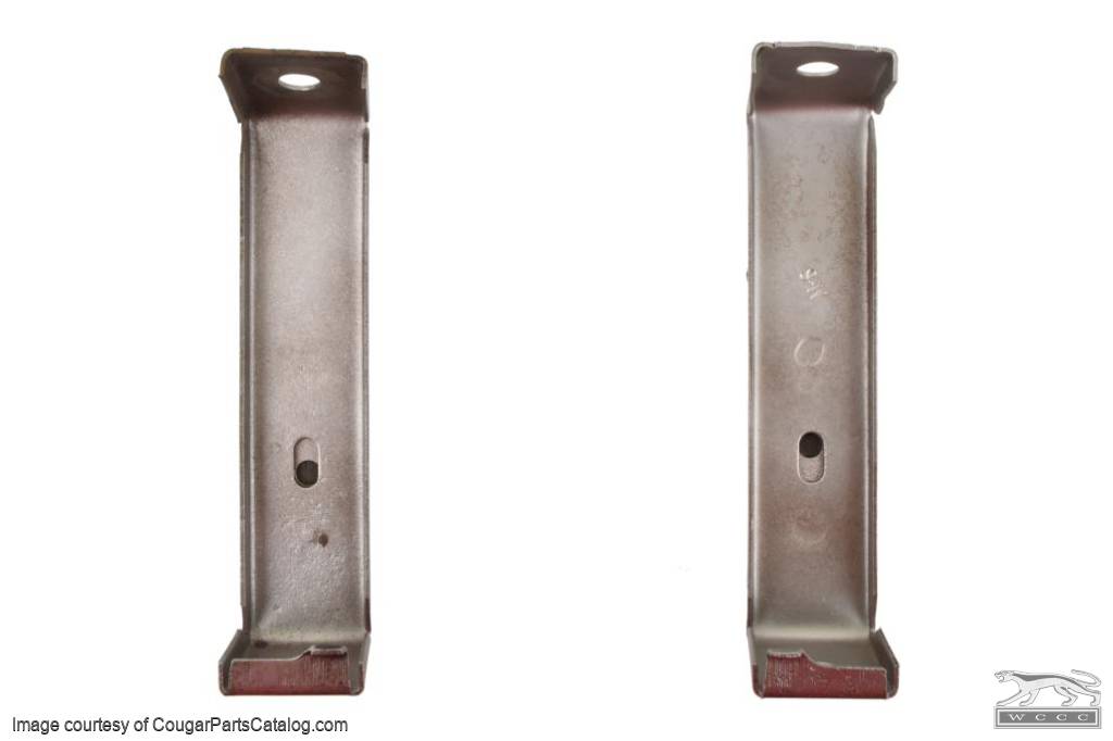 Support Brackets - Radiator - Lower - Pair - Used ~ 1971 - 1973 Mercury Cougar / 1971 - 1973 Ford Mustang - 58537